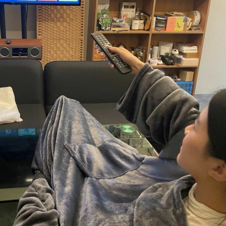 이불 담요 그레이 대형 1인용담요이불 후드담요 대표 이미지