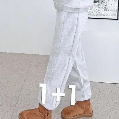 여자기모와이드팬츠 츄리닝바지 스트링팬츠 여성편한바지 대표 이미지