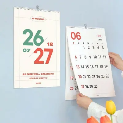 2026 2027 18개월 A3 벽걸이 달력 캘린더/달력 대표 이미지