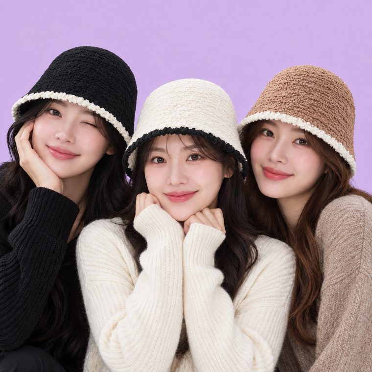 벙거지모자 털 뽀글이 버킷햇 여성 겨울 3개 묶음 대표 이미지