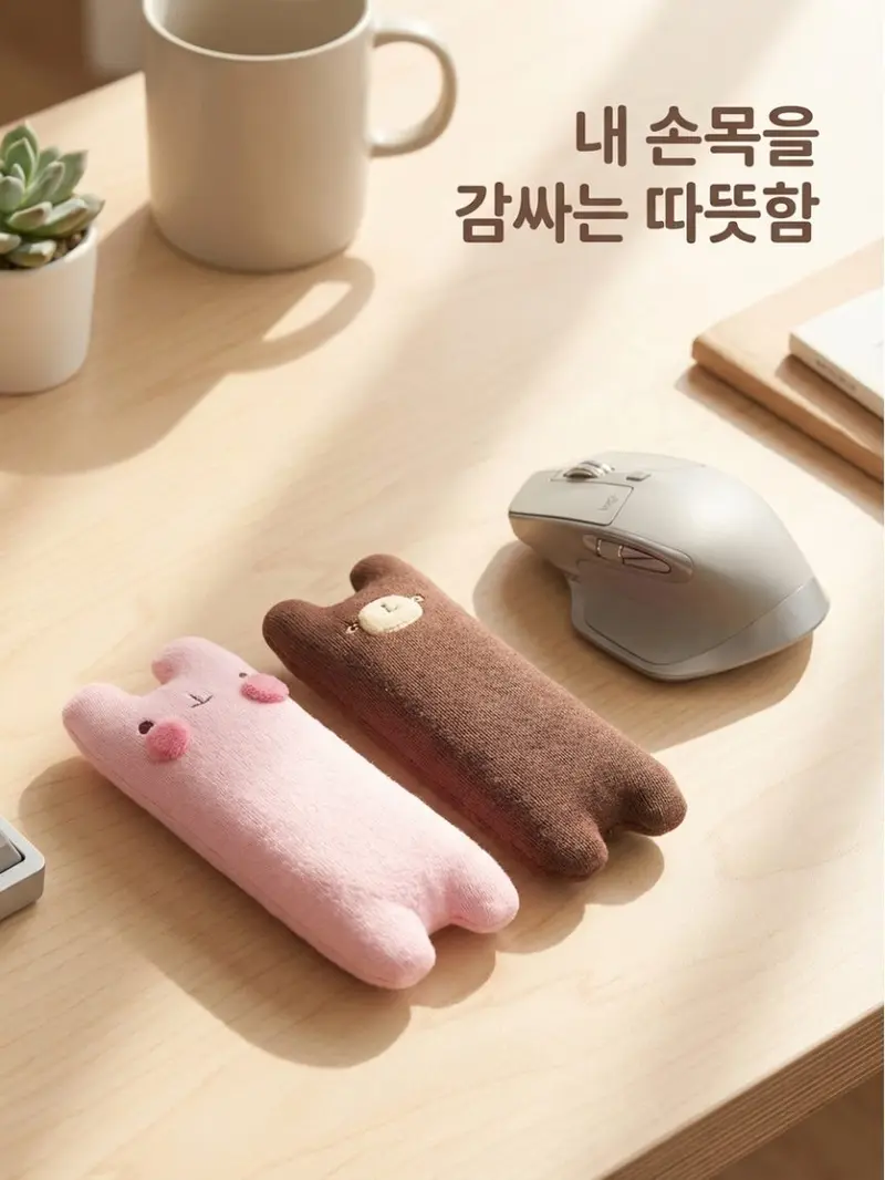 동물 마우스 손목쿠션 마우스패드 손목받침대 상세 이미지 3