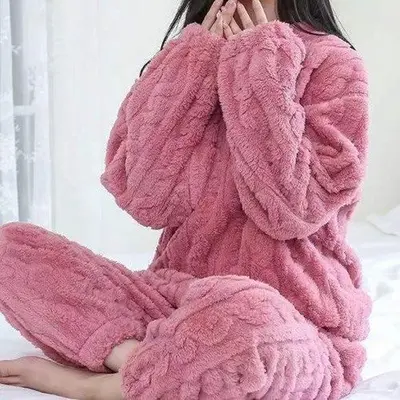 극세사 꽈배기 수면잠옷 세트 대표 이미지
