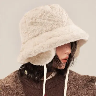 커플 귀달이 귀마개 귀덮는 털 방한모자 귀달이모자 대표 이미지