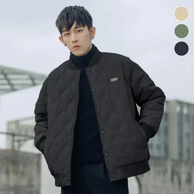 보온 남자 군대깔깔이 경량패딩 퀼팅 다이아 패딩점퍼 대표 이미지