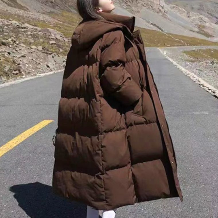 여성 빵빵 후드 롱패딩 파카 캐쥬얼 하이넥 점퍼 대표 이미지