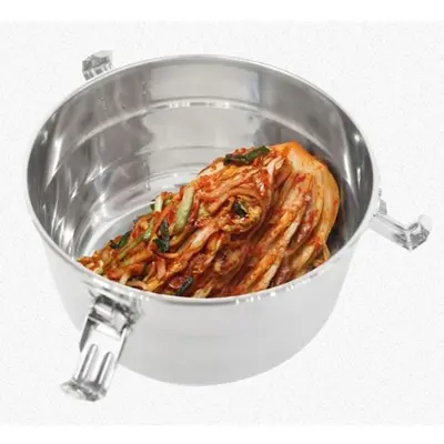 스텐 김치통 원형 밀폐용기 냉장고 중 20cm 대표 이미지