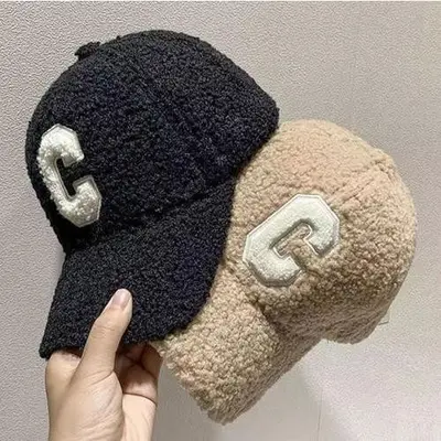 뽀글이 램스울 C 모자 볼캡 포근하고 따뜻한 패션 대표 이미지