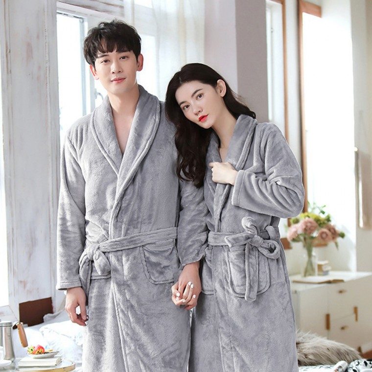 겨울 극세사 샤워가운 목욕가운 잠옷가운 대표 이미지
