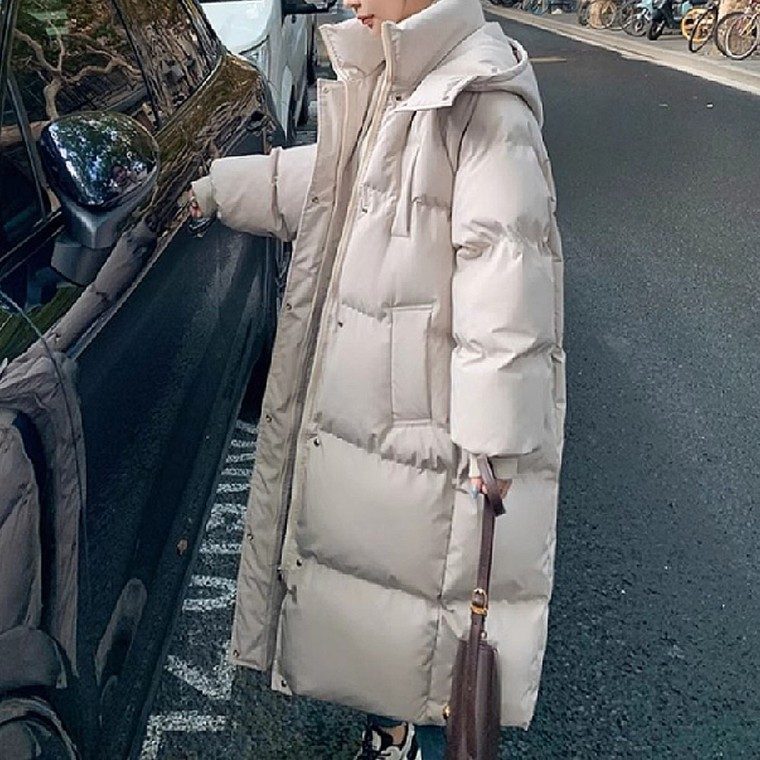 여자 베이직 겨울 롱패딩 아우터 점퍼 대표 이미지