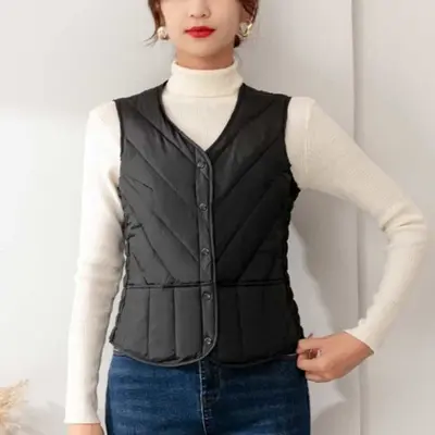 패딩 피초 방한조끼 경량패딩조끼 양털브이넥조끼 대표 이미지