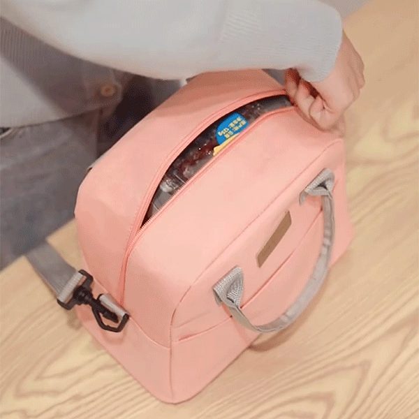 크로스 보온도시락 도시락보냉백 보온보냉가방 상세 이미지 1