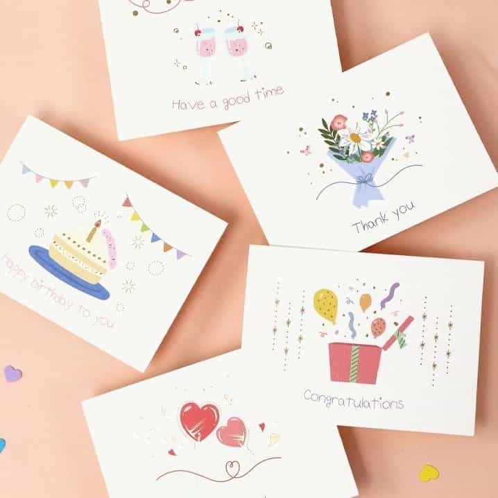 축하 카드 미니생일카드 감사카드 신년카드 3개 묶음 대표 이미지