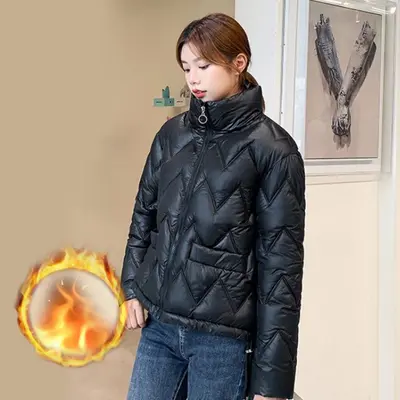 여자 숏 패딩 겨울 데일리 경량 보온 누빔 다운 점퍼 대표 이미지