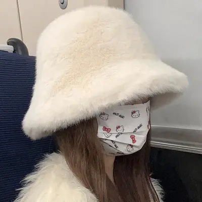 여성 페이크퍼 부들 버킷햇 털모자 따듯한모자 3개 묶음 대표 이미지