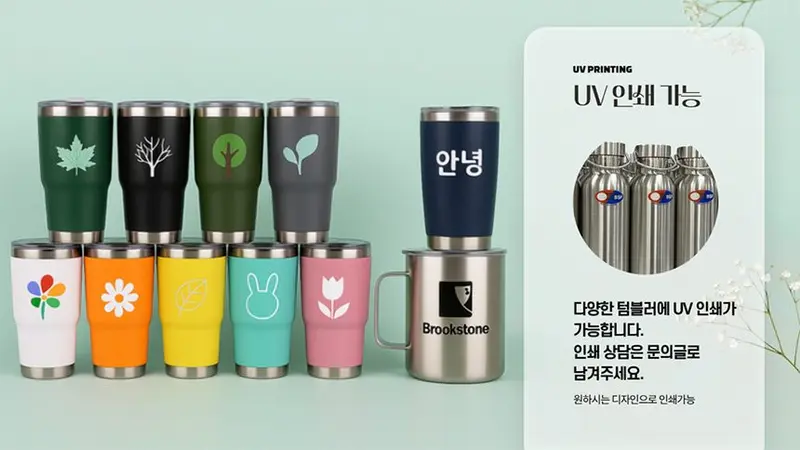 파스텔 스텐 물컵 텀블러 데일리 누수방지 단체 선물 상세 이미지 1