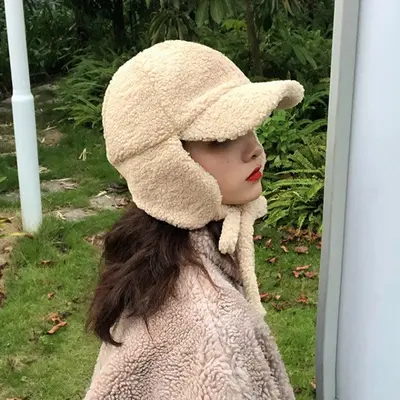 귀도리 귀달이 양털 군밤 장수 모자 캡모자 털모자 대표 이미지