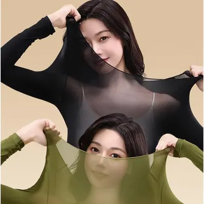 여자 따뜻한 내복 초박형 얇은 고탄력 내의 상하의 대표 이미지