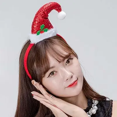 스팡클 고깔 머리띠 크리스마스파티용품 파티머리띠 3개 묶음 대표 이미지