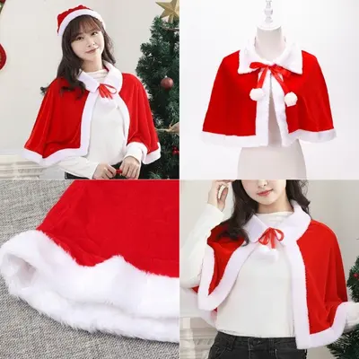 산타망토 홈파티 산타옷 벨벳 산타걸 크리스마스 대표 이미지