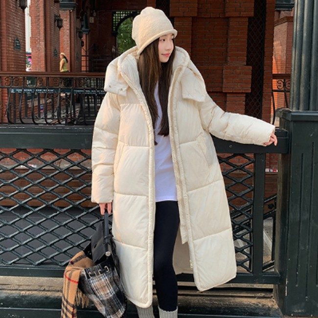 여성 2컬러 롱 하이넥 포근 패딩 점퍼 대표 이미지