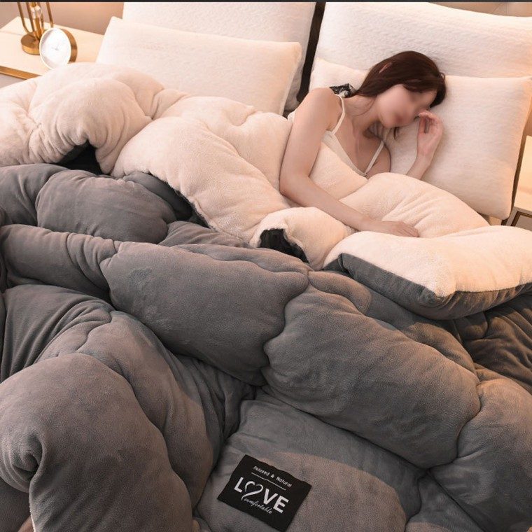 극세사 양면이불 밀크벨벳 겨울 차렵이불 대표 이미지