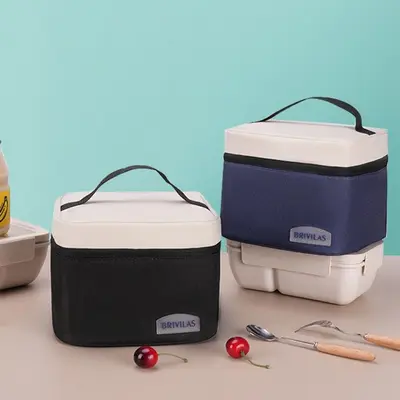 사각 보온보냉 가방 런치백 직장인도시락통 도시락/찬합 3개 묶음 대표 이미지