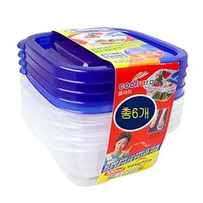 쿨라라 정사각 330mL 6p 1호 - 반찬통 3개 묶음 대표 이미지