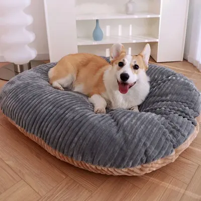 푹신하고 아늑한 양면 코듀로이 강아지 고양이 매트리스 대표 이미지