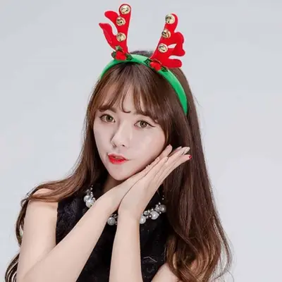 루돌프머리띠 딸랑이 크리스마스머리띠 놀이공원머리띠 3개 묶음 대표 이미지