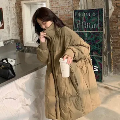 여성용 스탠딩넥 면패딩 루즈핏 재킷 겨울 아우터 점퍼 대표 이미지