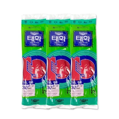 태화고무장갑 대 레드 꽃밴-3개 주방고무장갑 태화 대표 이미지