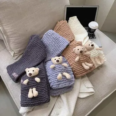 DIY 뜨개실 스카프 머플러뜨기 목도리만들기 대표 이미지