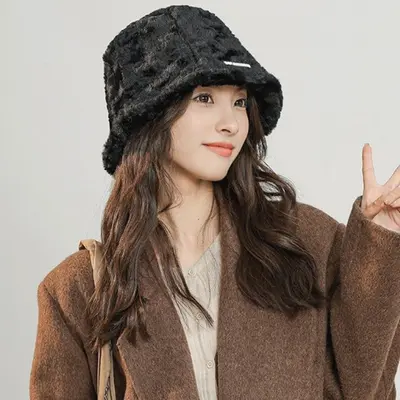 여자 겨울 버킷햇 따뜻한 뽀글이 벙거지 퍼모자 3개 묶음 대표 이미지