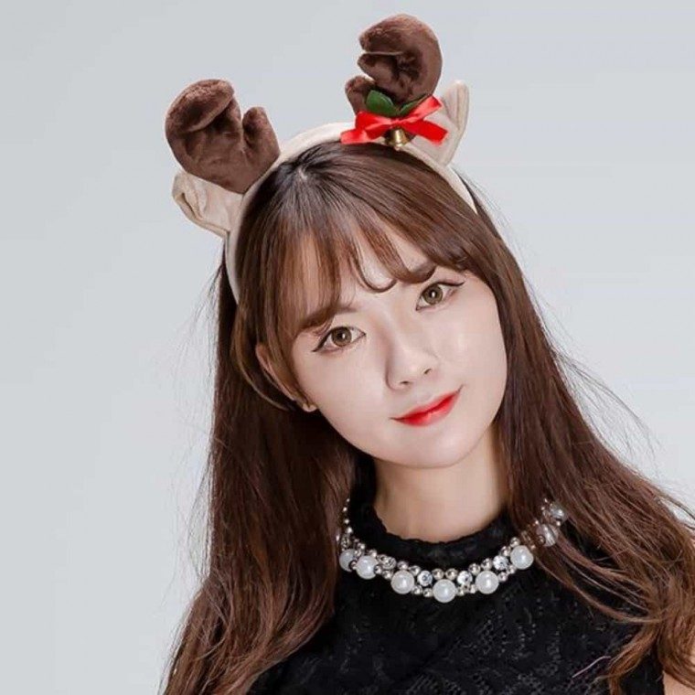 고급 사슴 머리띠 크리스마스 단체머리띠 3개 묶음 대표 이미지