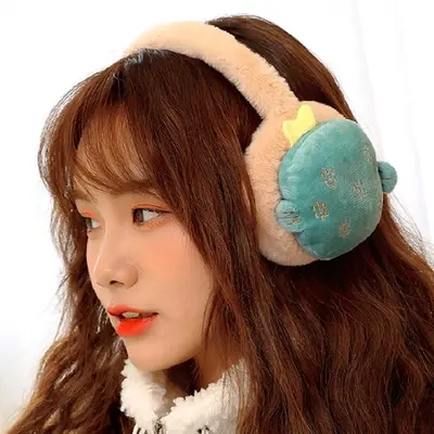 과일귀도리 부드러운 귀마개 과일모양 페이크퍼 사이즈 3개 묶음 대표 이미지