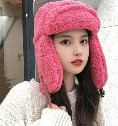 겨울 뽀글이 군밤모자 항공모자 귀달이모자 털모자 대표 이미지
