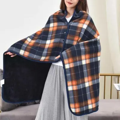 극세사 숄 판초 입는 담요 똑딱이 어깨 캠핑담요 대표 이미지