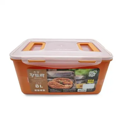황토락 김치통 6호 중 8L 핸들 밀폐 절임 대표 이미지