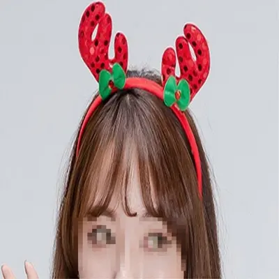 루돌프머리띠 스팽글 크리스마스코디 크리스마스악세사리 3개 묶음 대표 이미지