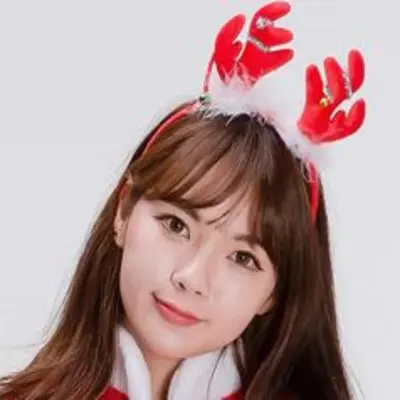 루돌프머리띠 러블리 파티머리띠 크리스마스머리띠 3개 묶음 대표 이미지