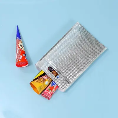 지퍼 손잡이 은박 보냉봉투 15p세트 20x30cm 대표 이미지