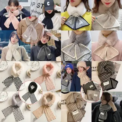 남녀공용 목도리 모음전 쁘띠목도리 겨울 퍼 토끼털 3개 묶음 대표 이미지