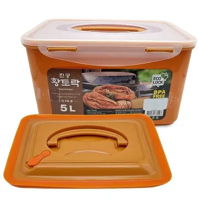 진공 황토락 김치통 5호 중형 5L 누름판포함 절임 대표 이미지