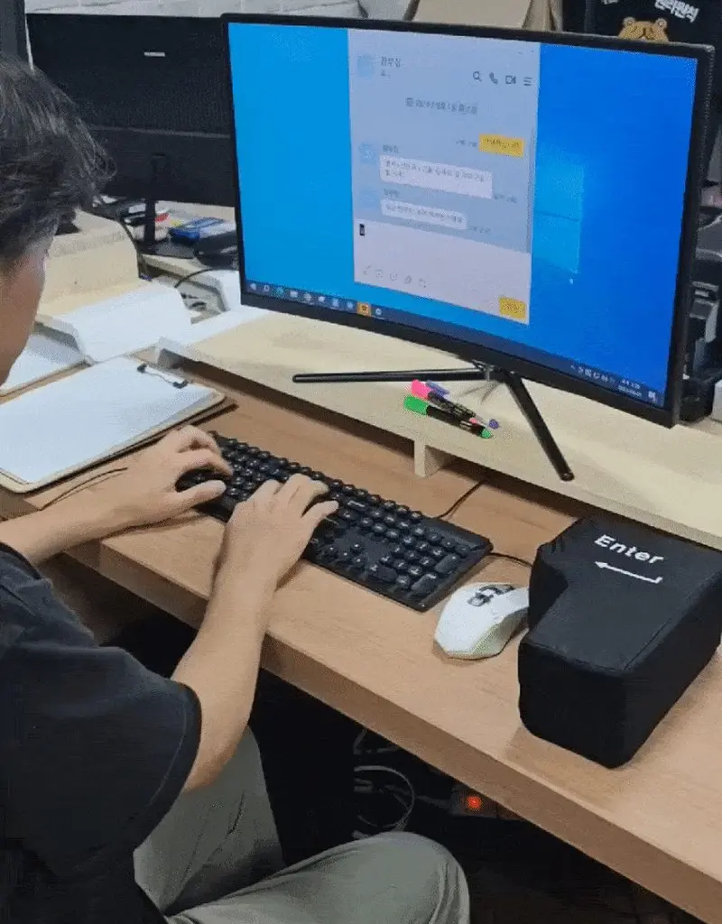 ENTER 쿠션 엔터 분노 웃긴 직장인 선물 상세 이미지 2