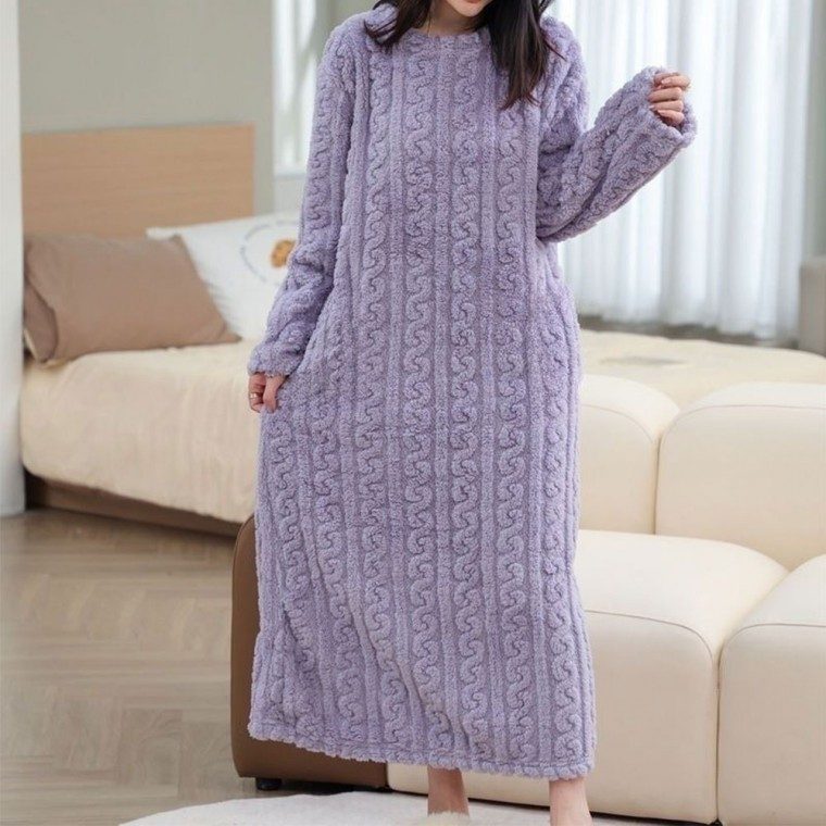 루즈핏 꽈배기 원피스 수면잠옷 잠옷/홈웨어 대표 이미지