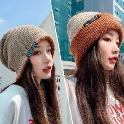 여성 색상별 가능 4가지 비니 배색 추천 양면 대표 이미지