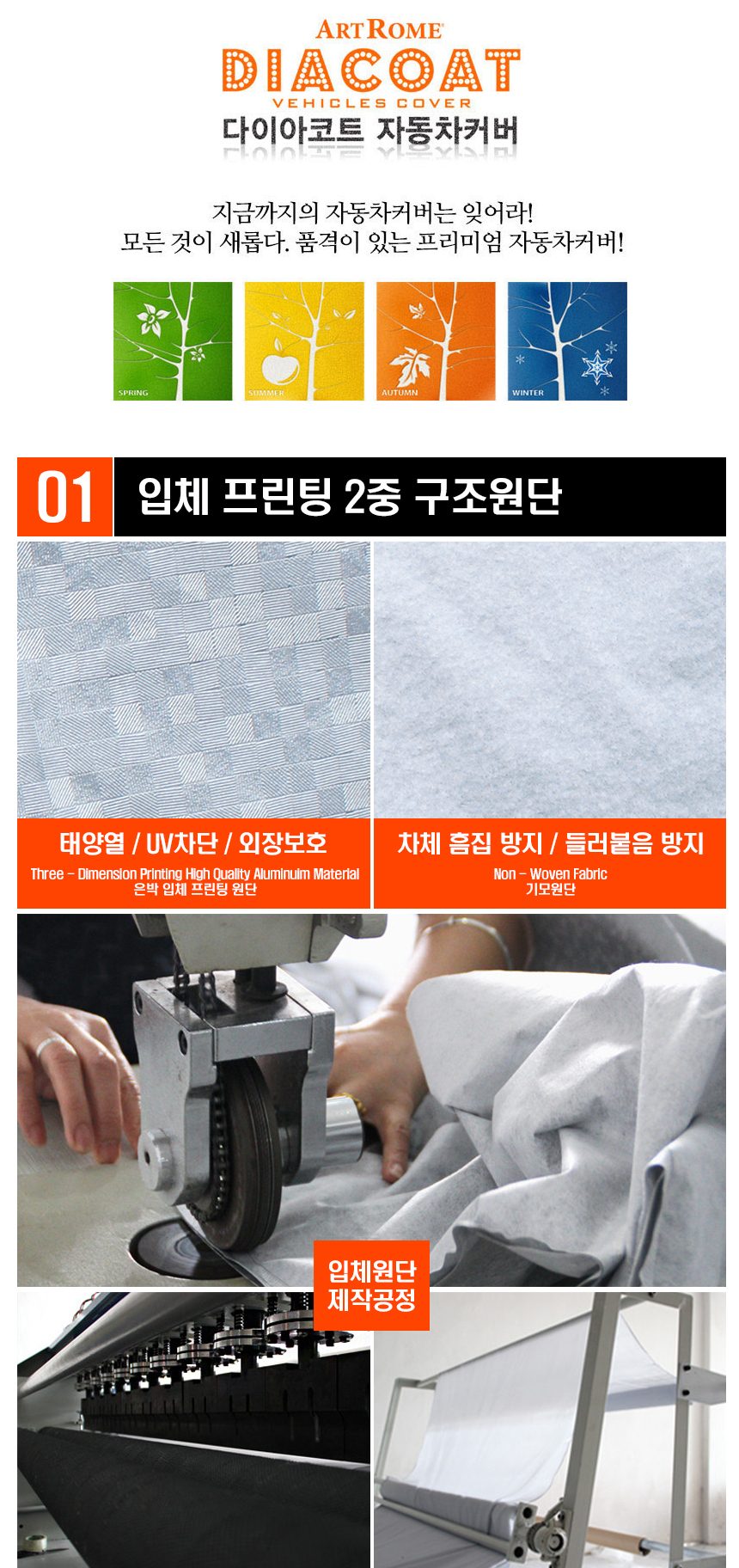 모닝 성에방지 자동차커버 하프타입 1호 상세 이미지 3
