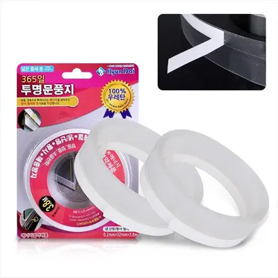 365일 투명문풍지 우레탄 문풍지 문틈 바람막이 3개 묶음 대표 이미지