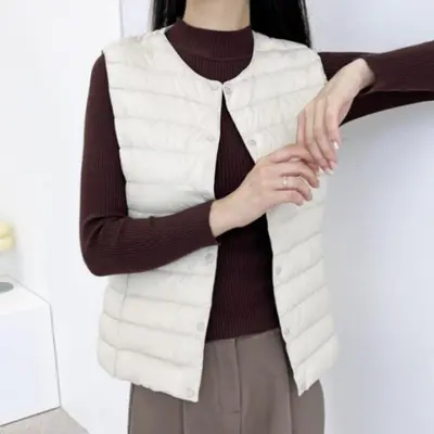 패딩 여자 이너 여성 초 경량 얇은 조끼 대표 이미지
