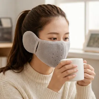 일체형 귀마개 입체 마스크 기모 보온 방풍 스포츠마스크 대표 이미지